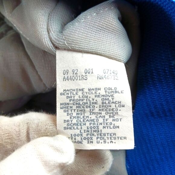 Chalkline Vintage NFL Satin Bomber Starter Jacket NY Giants Men's Large Blue.. - Picture 3 of 16